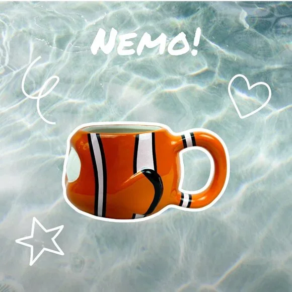 Zak Disney Pixar 3D Finding Nemo Coffee Mug Orange Clown Fish Sculptured - Picture 6 of 16
